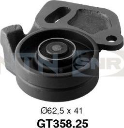SNR GT358.25 - Натяжной ролик, зубчатый ремень ГРМ autospares.lv