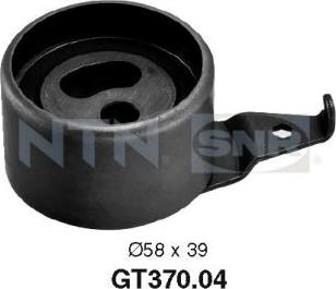 SNR GT370.04 - Натяжной ролик, зубчатый ремень ГРМ autospares.lv