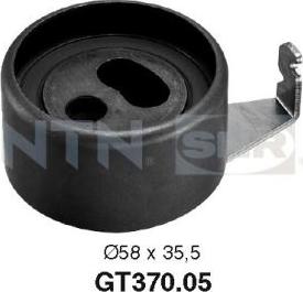 SNR GT370.05 - Натяжной ролик, зубчатый ремень ГРМ autospares.lv
