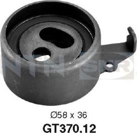 SNR GT370.12 - Натяжной ролик, зубчатый ремень ГРМ autospares.lv