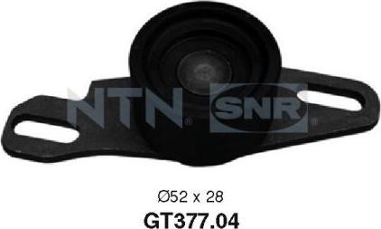 SNR GT377.04 - Натяжной ролик, зубчатый ремень ГРМ autospares.lv