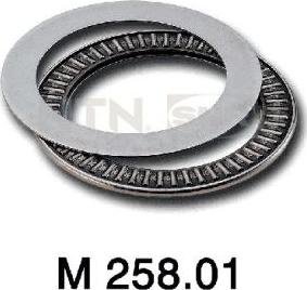 SNR M258.01 - Подшипник качения, опора стойки амортизатора autospares.lv