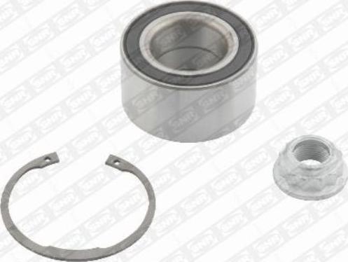 SNR R154.01 - Подшипник ступицы колеса, комплект autospares.lv