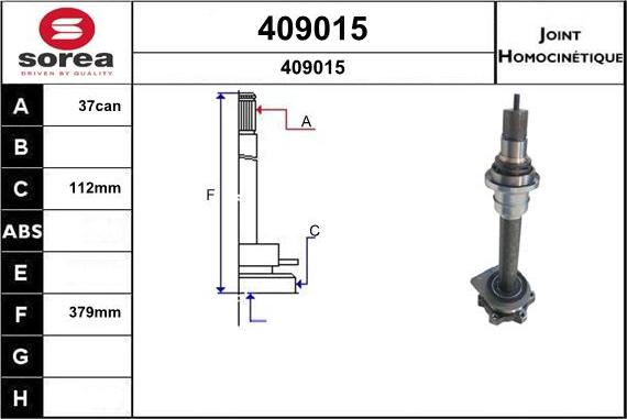 SNRA 409015 - Шарнирный комплект, ШРУС, приводной вал autospares.lv