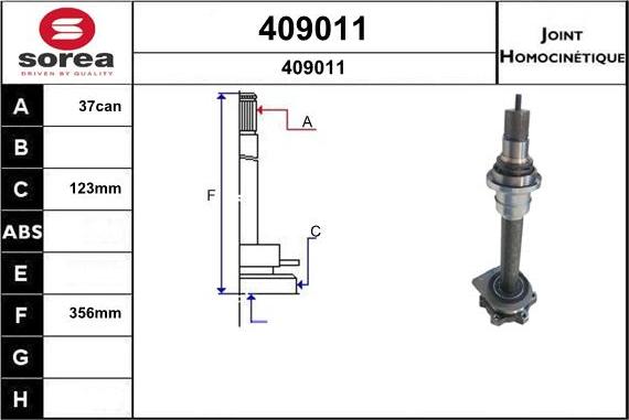 SNRA 409011 - Шарнирный комплект, ШРУС, приводной вал autospares.lv