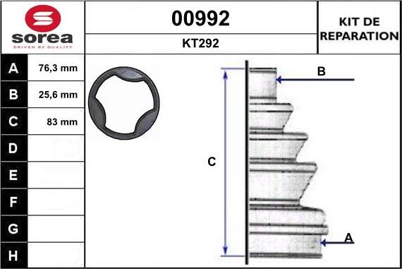 SNRA 00992 - Пыльник, приводной вал autospares.lv