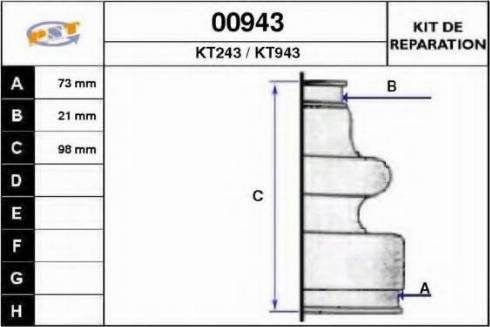 SNRA 00943 - Пыльник, приводной вал autospares.lv