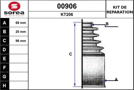 SNRA 00906 - Пыльник, приводной вал autospares.lv