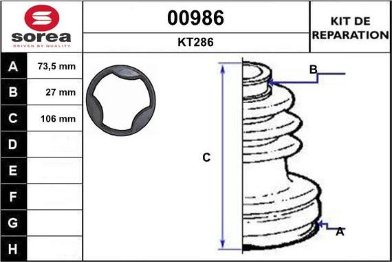 SNRA 00986 - Пыльник, приводной вал autospares.lv