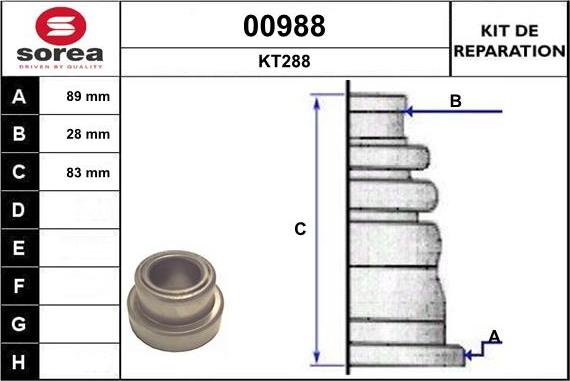 SNRA 00988 - Пыльник, приводной вал autospares.lv