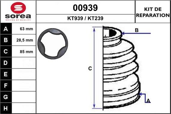 SNRA 00939 - Пыльник, приводной вал autospares.lv