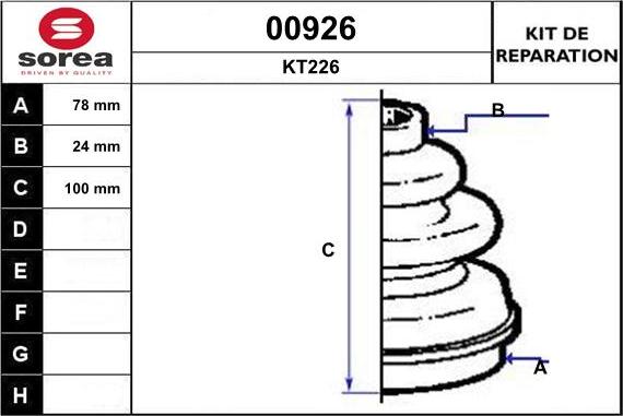 SNRA 00926 - Пыльник, приводной вал autospares.lv