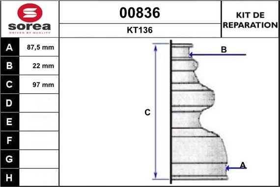 SNRA 00836 - Пыльник, приводной вал autospares.lv