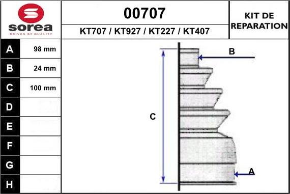 SNRA 00707 - Пыльник, приводной вал autospares.lv