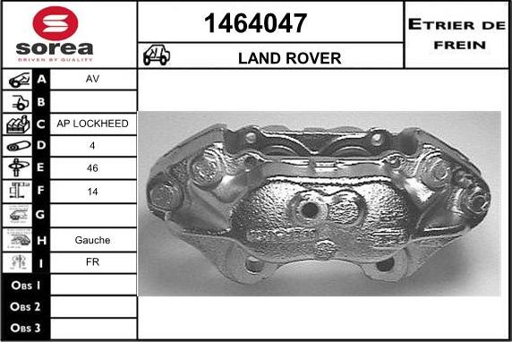 SNRA 1464047 - Тормозной суппорт autospares.lv