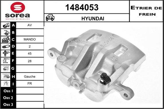 SNRA 1484053 - Тормозной суппорт autospares.lv