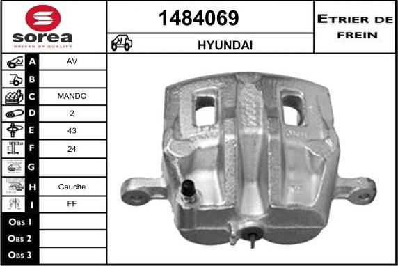 SNRA 1484069 - Тормозной суппорт autospares.lv