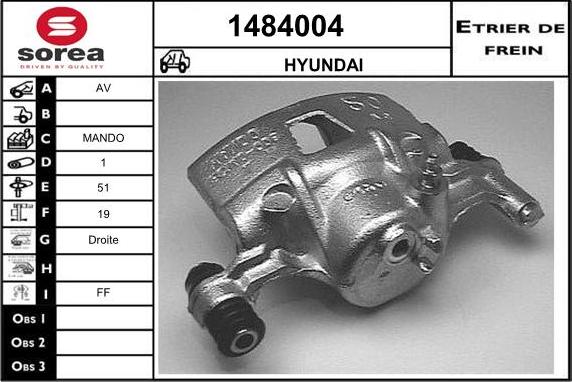 SNRA 1484004 - Тормозной суппорт autospares.lv