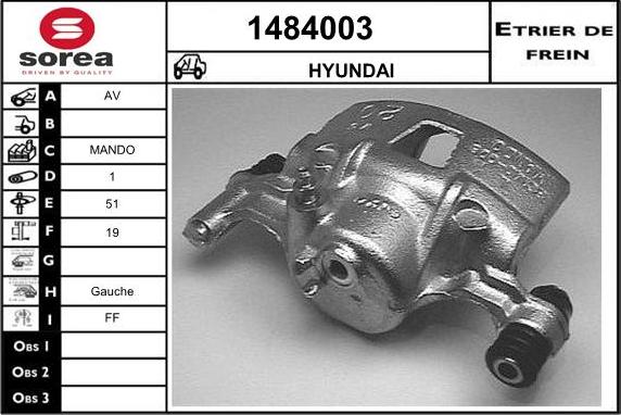 SNRA 1484003 - Тормозной суппорт autospares.lv