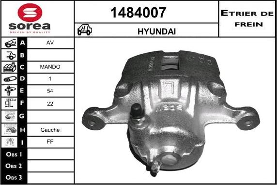 SNRA 1484007 - Тормозной суппорт autospares.lv