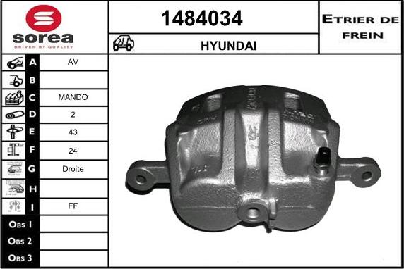 SNRA 1484034 - Тормозной суппорт autospares.lv