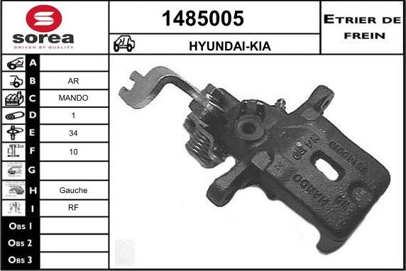 SNRA 1485005 - Тормозной суппорт autospares.lv