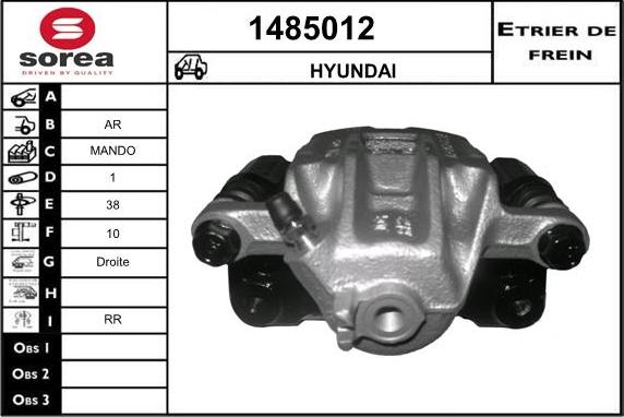 SNRA 1485012 - Тормозной суппорт autospares.lv