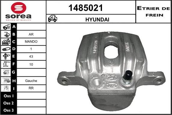 SNRA 1485021 - Тормозной суппорт autospares.lv