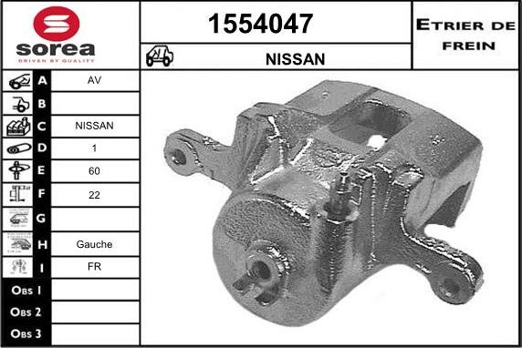 SNRA 1554047 - Тормозной суппорт autospares.lv