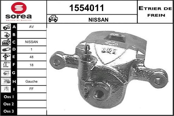 SNRA 1554011 - Тормозной суппорт autospares.lv