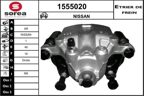 SNRA 1555020 - Тормозной суппорт autospares.lv