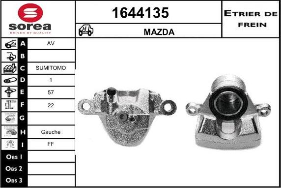 SNRA 1644135 - Тормозной суппорт autospares.lv