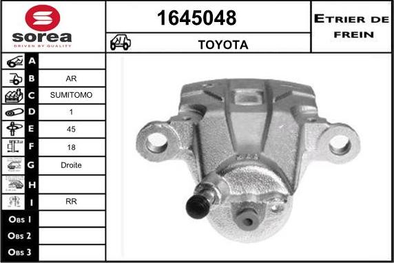 SNRA 1645048 - Тормозной суппорт autospares.lv