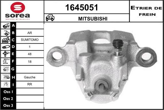 SNRA 1645051 - Тормозной суппорт autospares.lv