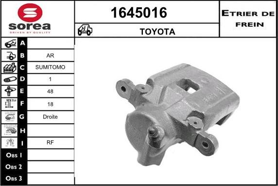 SNRA 1645016 - Тормозной суппорт autospares.lv