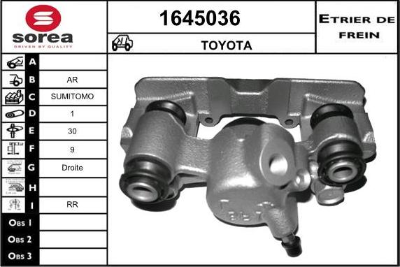 SNRA 1645036 - Тормозной суппорт autospares.lv