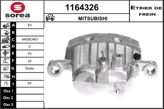 SNRA 1164326 - Тормозной суппорт autospares.lv