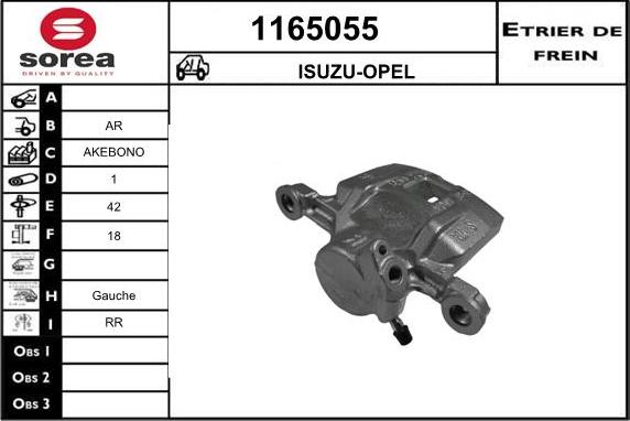 SNRA 1165055 - Тормозной суппорт autospares.lv