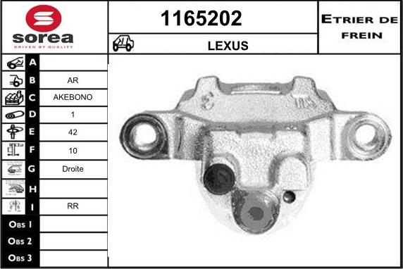 SNRA 1165202 - Тормозной суппорт autospares.lv