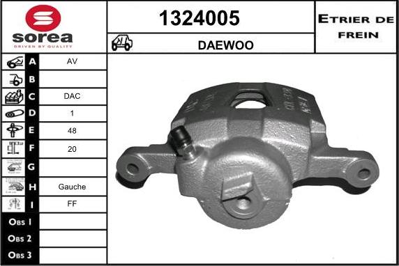 SNRA 1324005 - Тормозной суппорт autospares.lv