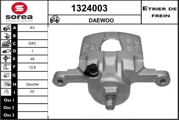 SNRA 1324003 - Тормозной суппорт autospares.lv