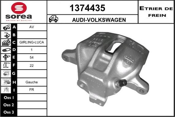 SNRA 1374435 - Тормозной суппорт autospares.lv