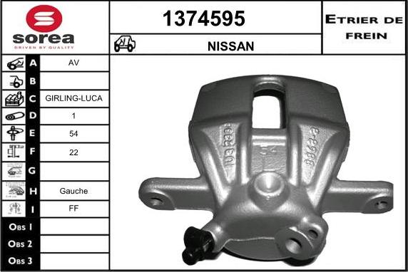 SNRA 1374595 - Тормозной суппорт autospares.lv