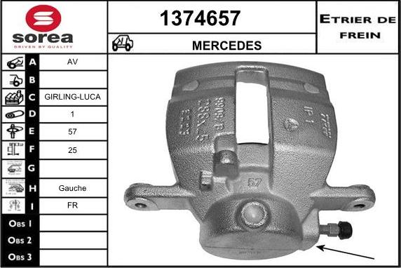 SNRA 1374657 - Тормозной суппорт autospares.lv