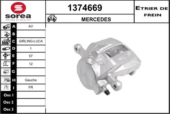 SNRA 1374669 - Тормозной суппорт autospares.lv