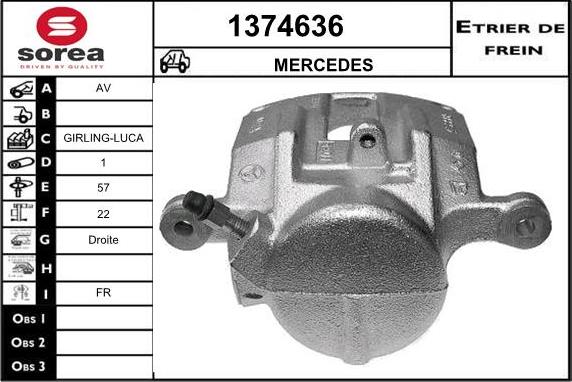 SNRA 1374636 - Тормозной суппорт autospares.lv