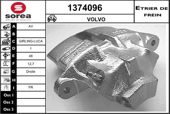 SNRA 1374096 - Тормозной суппорт autospares.lv