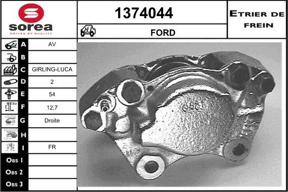 SNRA 1374044 - Тормозной суппорт autospares.lv