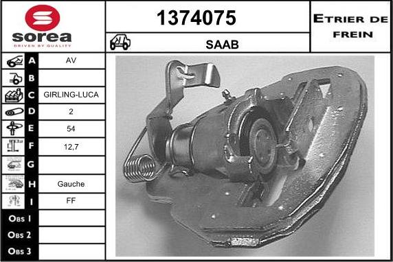 SNRA 1374075 - Тормозной суппорт autospares.lv