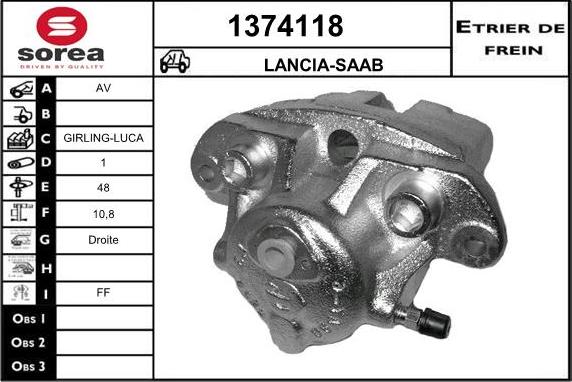 SNRA 1374118 - Тормозной суппорт autospares.lv